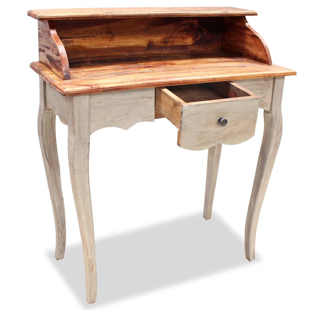 Writing Desk Solid Mahogany Wood 31.5"x15.7"x36.2