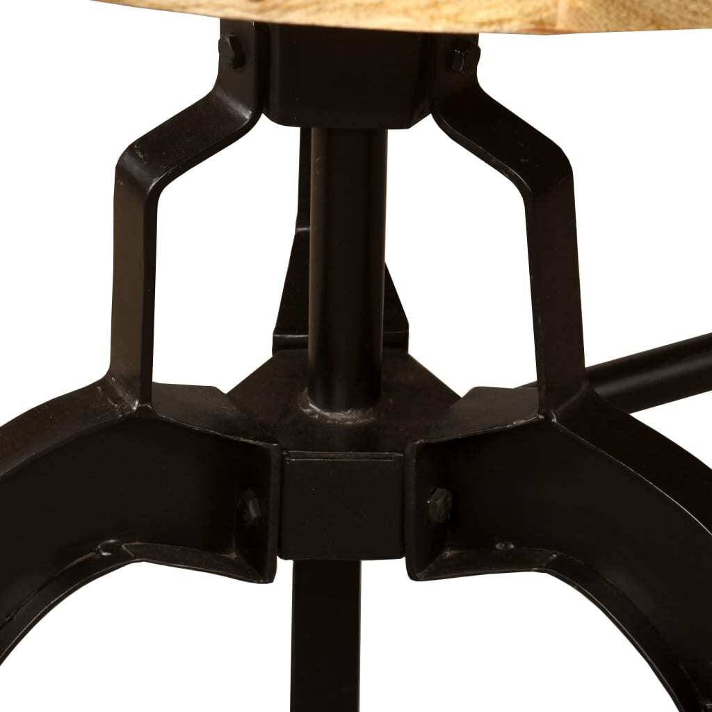 Dining Table Solid Mango Wood and Steel 70.9