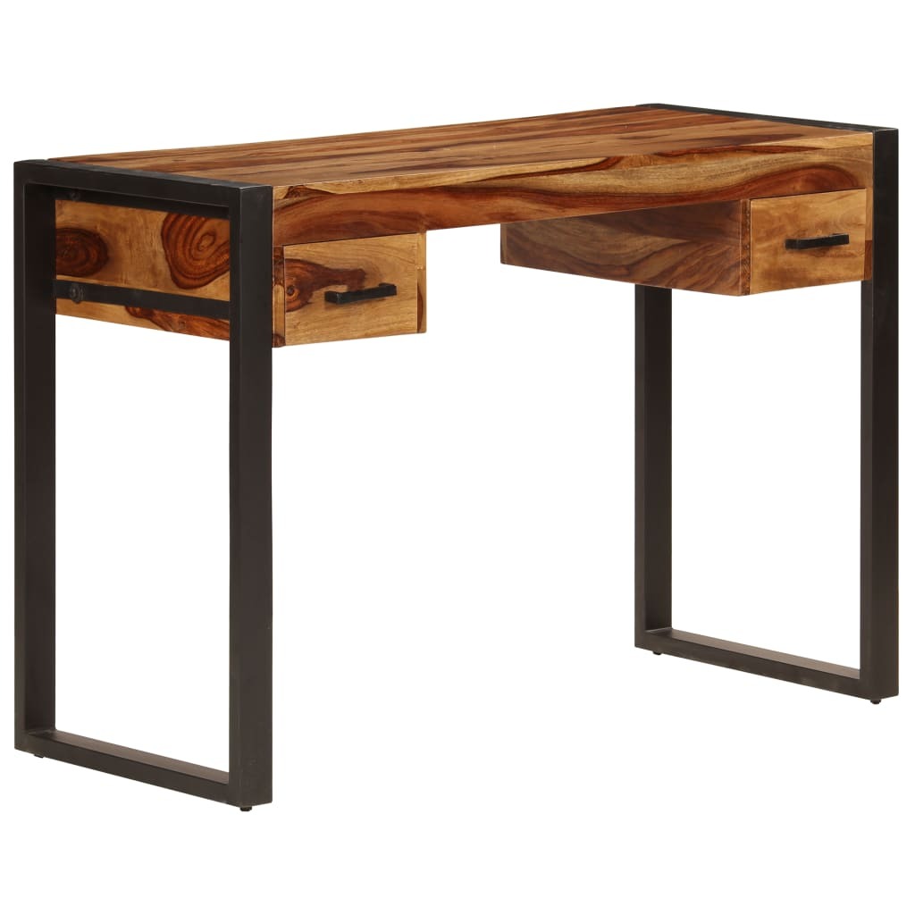 Desk with 2 Drawers 43.3"x19.7"x30.3" Solid Acacia Wood