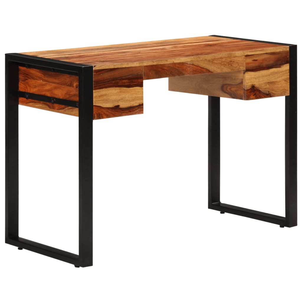 Desk with 2 Drawers 43.3"x19.7"x30.3" Solid Acacia Wood