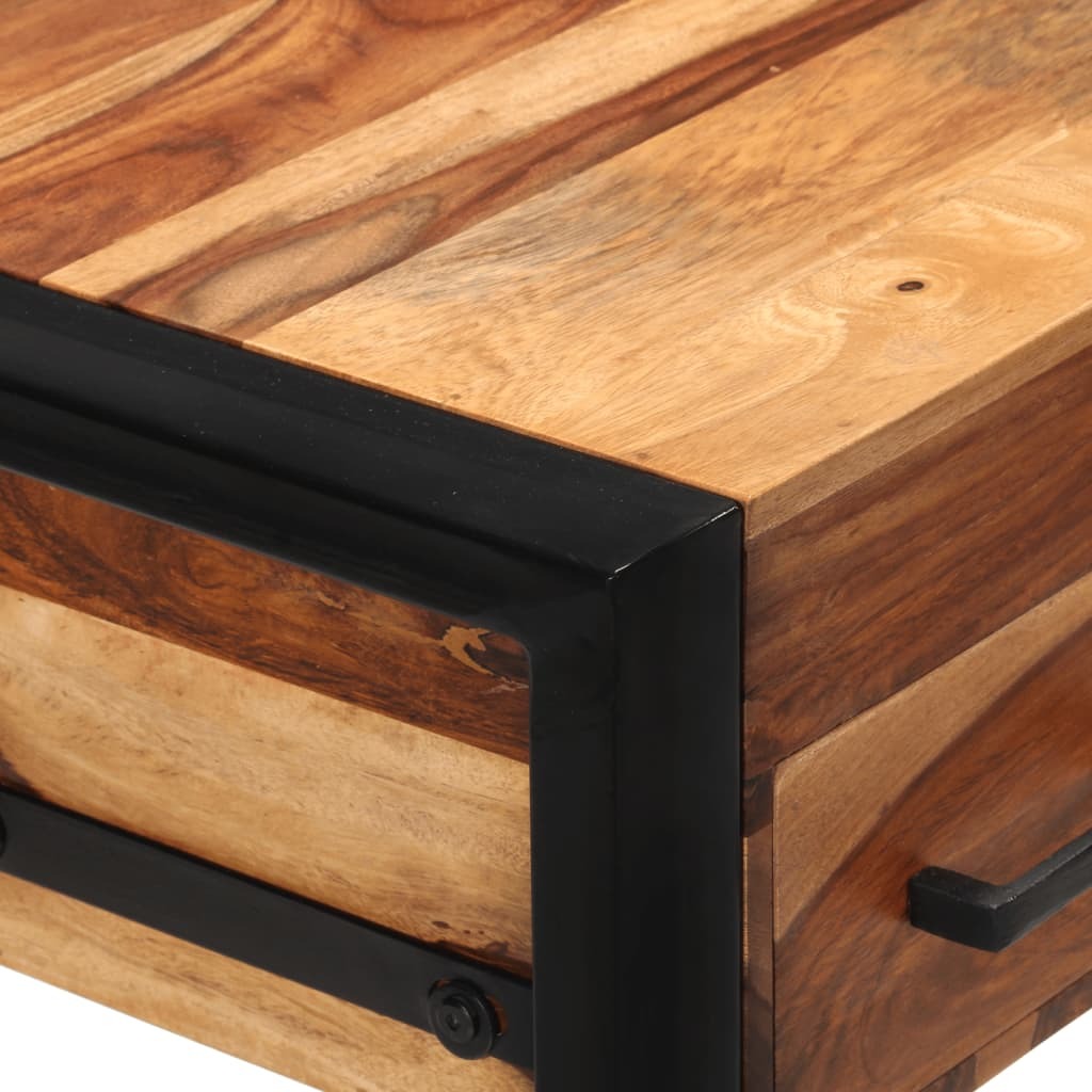 Desk with 2 Drawers 43.3"x19.7"x30.3" Solid Acacia Wood