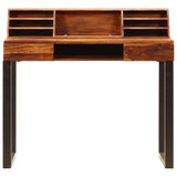 Desk 43.3"x19.7"x37" Solid Acacia Wood and Steel