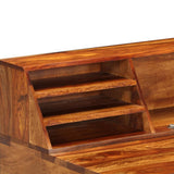 Desk 43.3"x19.7"x37" Solid Acacia Wood and Steel