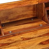 Desk 43.3"x19.7"x37" Solid Acacia Wood and Steel