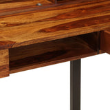 Desk 43.3"x19.7"x37" Solid Acacia Wood and Steel