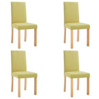 Dining Chairs 4 pcs Green Fabric