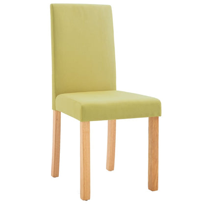 Dining Chairs 4 pcs Green Fabric