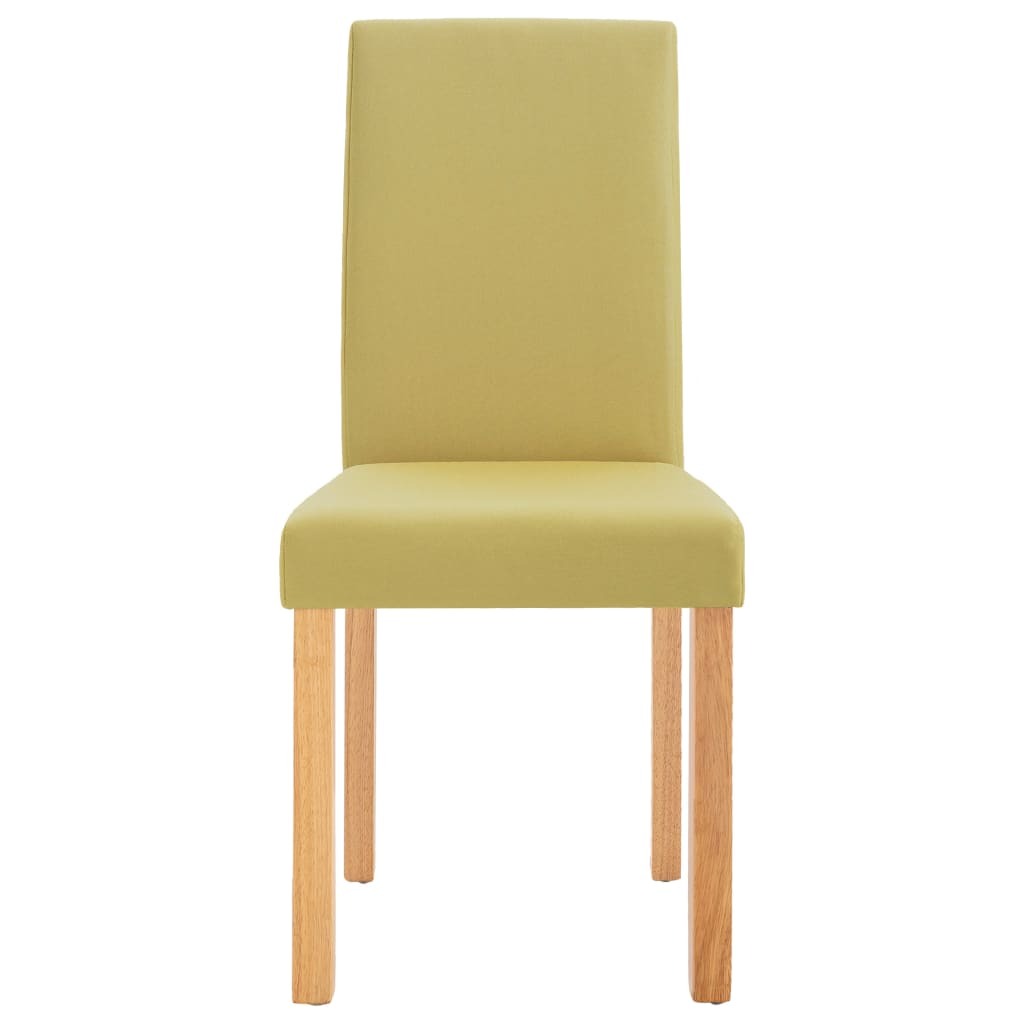 Dining Chairs 4 pcs Green Fabric