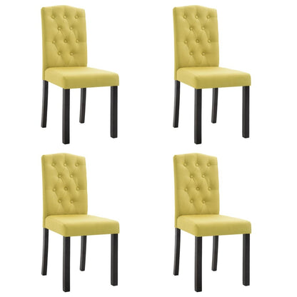 Dining Chairs 4 pcs Green Fabric