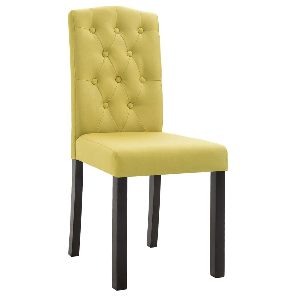 Dining Chairs 4 pcs Green Fabric
