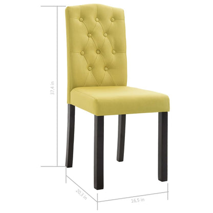 Dining Chairs 4 pcs Green Fabric