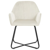 Dining Chairs 6 pcs Cream Velvet