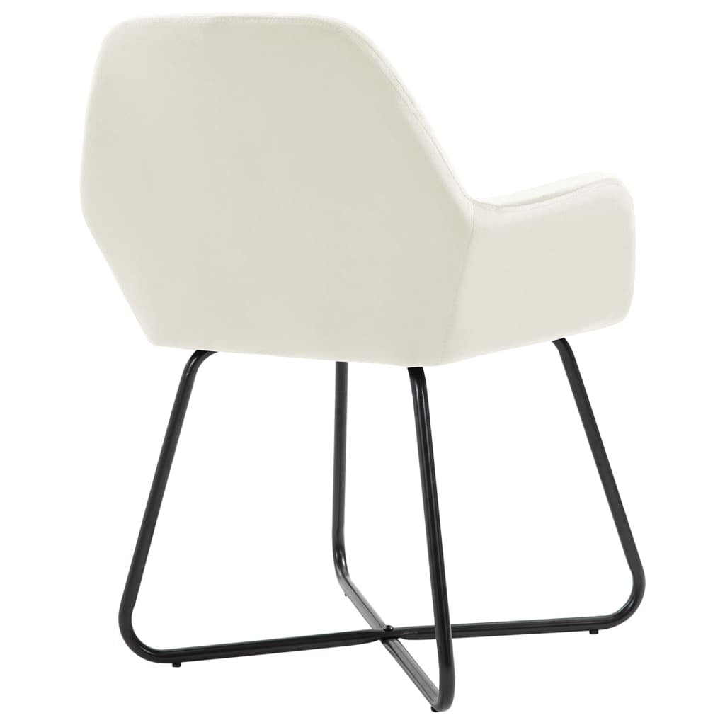 Dining Chairs 6 pcs Cream Velvet