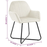 Dining Chairs 6 pcs Cream Velvet