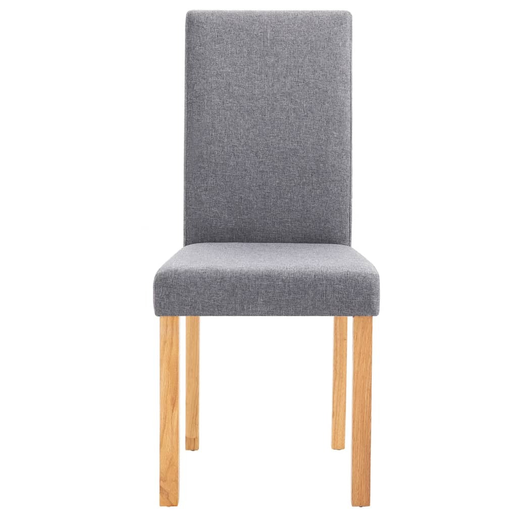 Dining Chairs 6 pcs Light Gray Fabric