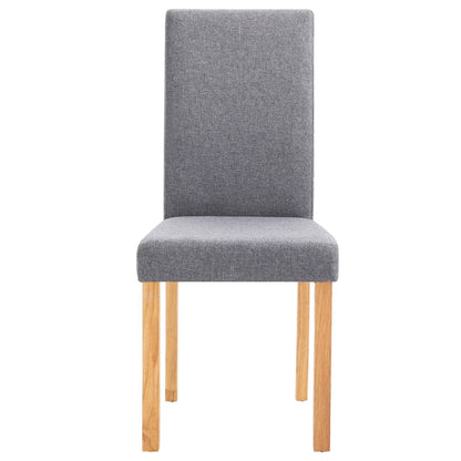 Dining Chairs 6 pcs Light Gray Fabric