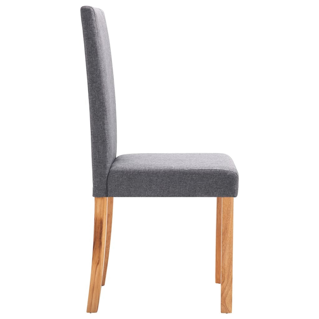 Dining Chairs 6 pcs Light Gray Fabric