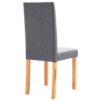 Dining Chairs 6 pcs Light Gray Fabric