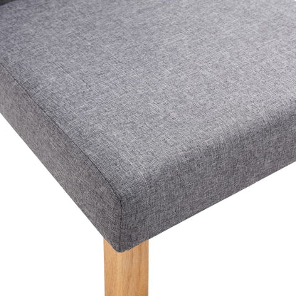 Dining Chairs 6 pcs Light Gray Fabric