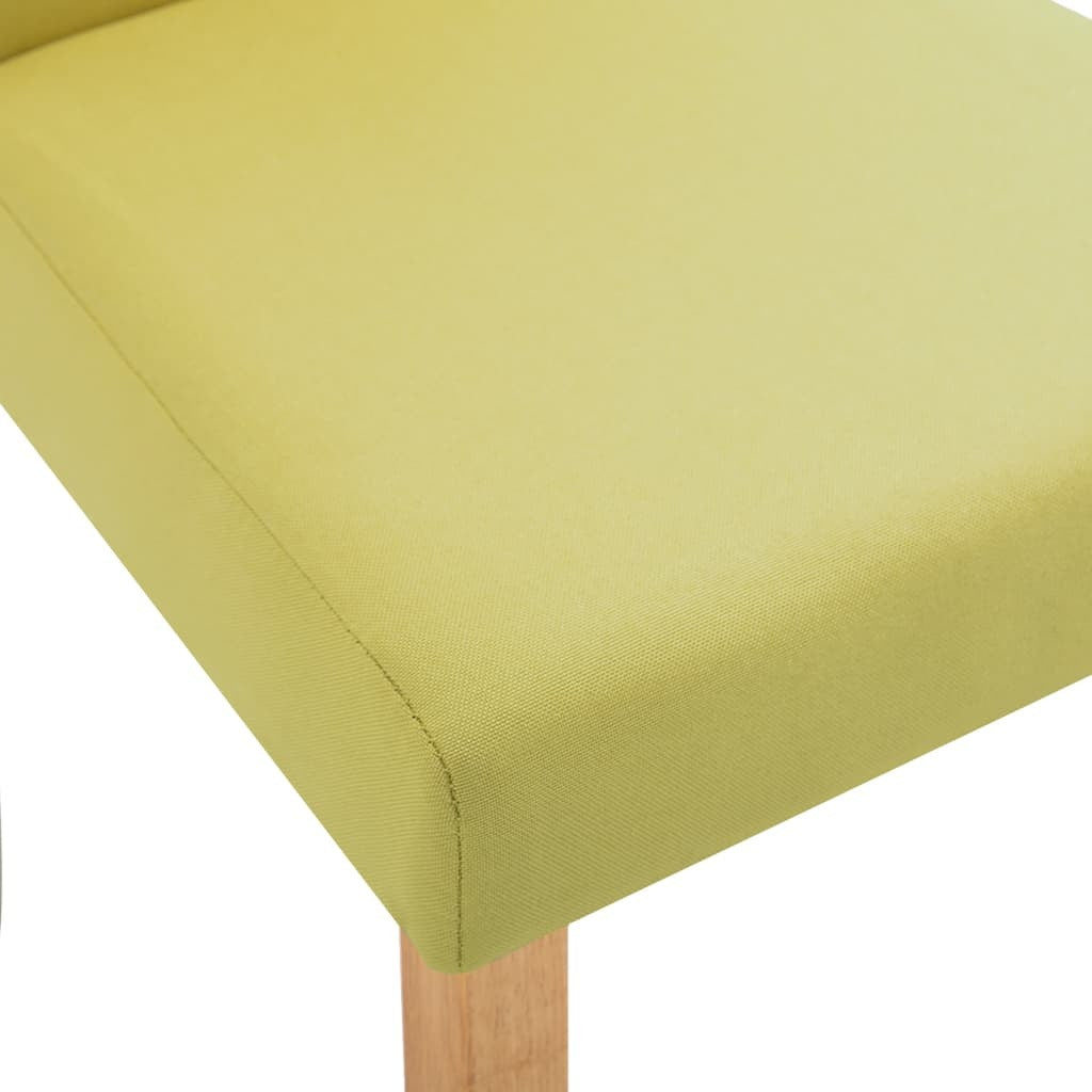 Dining Chairs 6 pcs Green Fabric