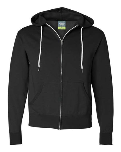 Unisex Lightweight Full-Zip Hooded Sweatshirt - 1616