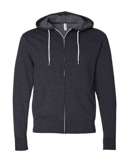 Unisex Lightweight Full-Zip Hooded Sweatshirt - 1616