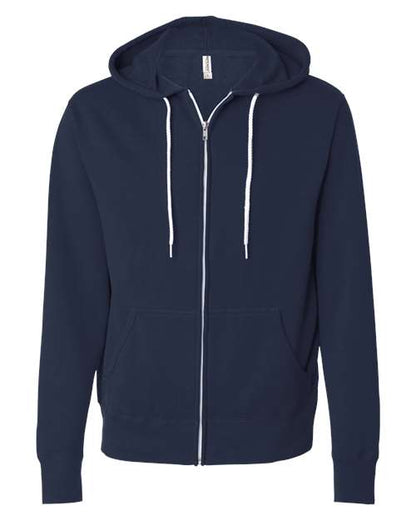 Unisex Lightweight Full-Zip Hooded Sweatshirt - 1616