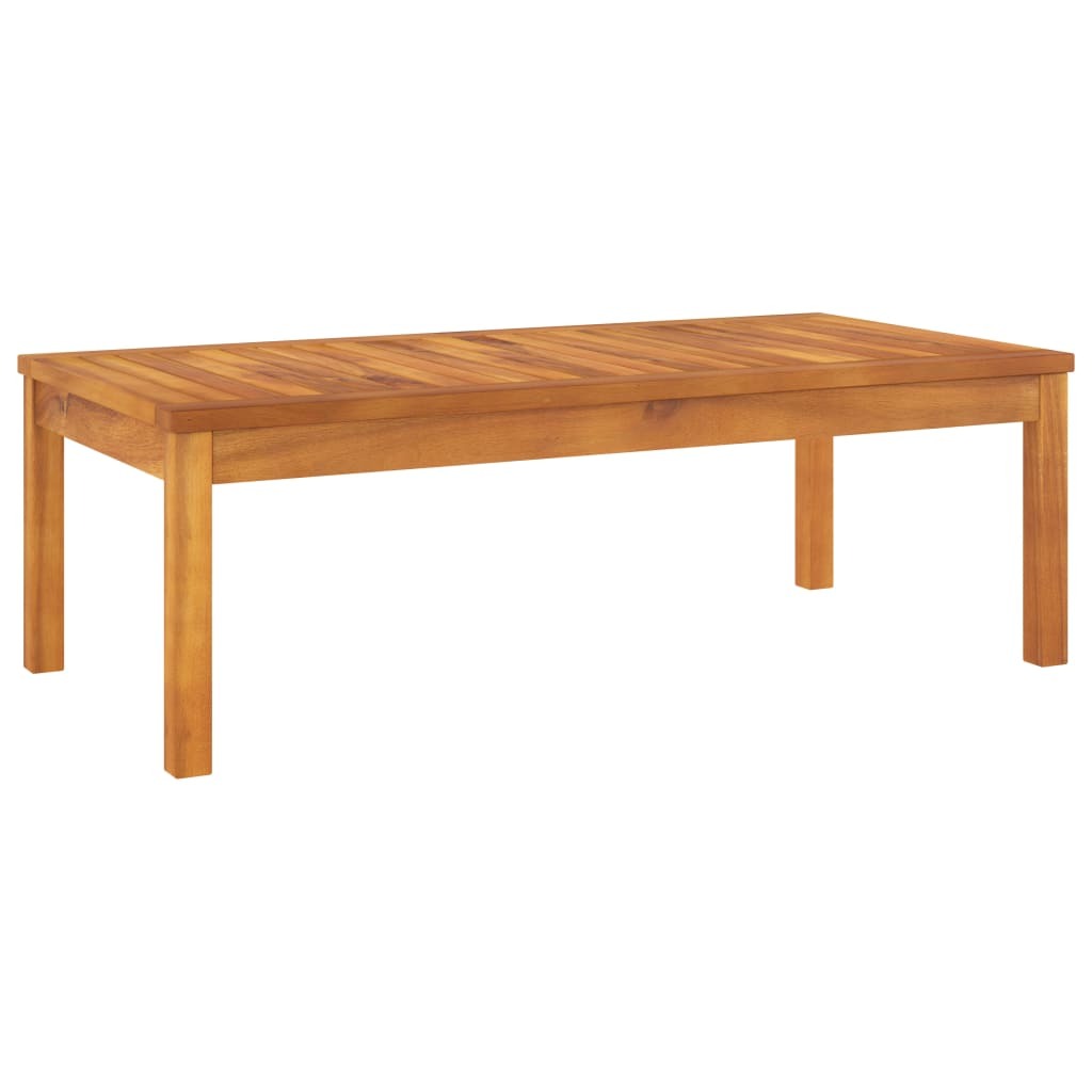 4 Piece Patio Lounge Set with Cushion Solid Acacia Wood