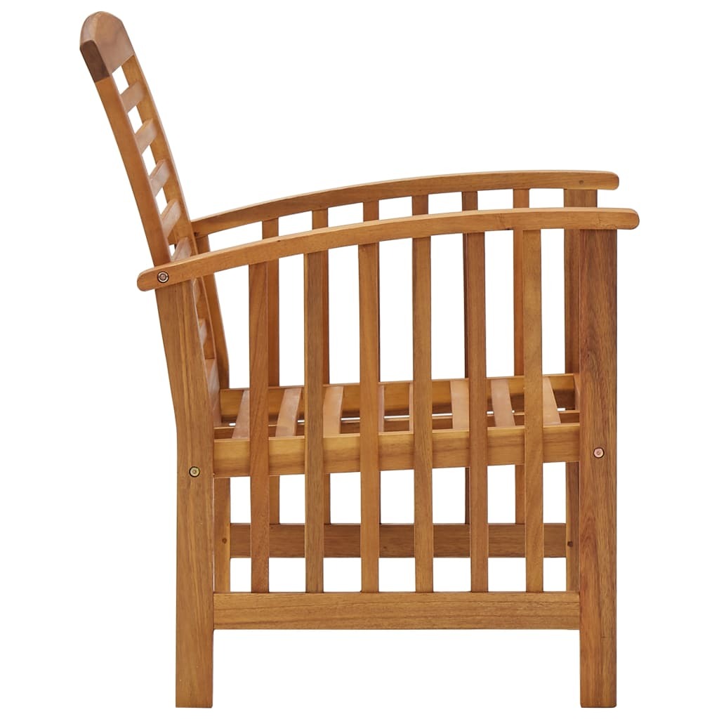 4 Piece Patio Lounge Set Solid Acacia Wood