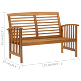 4 Piece Patio Lounge Set Solid Acacia Wood