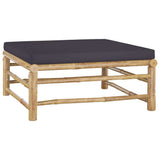 10 Piece Patio Lounge Set with Dark Gray Cushions Bamboo