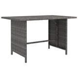 10 Piece Patio Lounge Set with Cushions Poly Rattan Gray