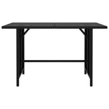 10 Piece Patio Lounge Set with Cushions Poly Rattan Black