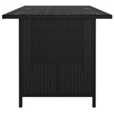 10 Piece Patio Lounge Set with Cushions Poly Rattan Black