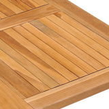 5 Piece Folding Patio Dining Set Solid Teak Wood