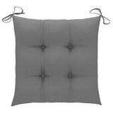 Patio Chairs with Cushions 4 pcs Gray Solid Acacia Wood
