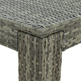3 Piece Patio Bar Set with Cushions Poly Rattan Gray