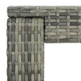5 Piece Patio Bar Set with Cushions Poly Rattan Gray