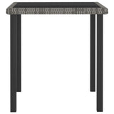 5 Piece Patio Dining Set Poly Rattan Gray