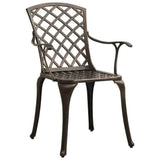 3 Piece Bistro Set Cast Aluminum Bronze