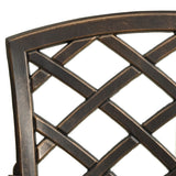 5 Piece Bistro Set Cast Aluminum Bronze