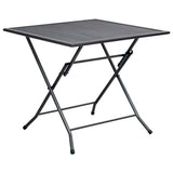5 Piece Patio Dining Set Steel Anthracite
