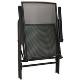 5 Piece Patio Dining Set Steel Anthracite