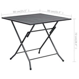 5 Piece Patio Dining Set Steel Anthracite