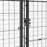 Outdoor Dog Kennel Steel with Roof 130.2 ft²
