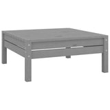 10 Piece Patio Lounge Set Gray Solid Pinewood