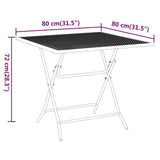 3 Piece Patio Dining Set Expanded Metal Mesh Anthracite
