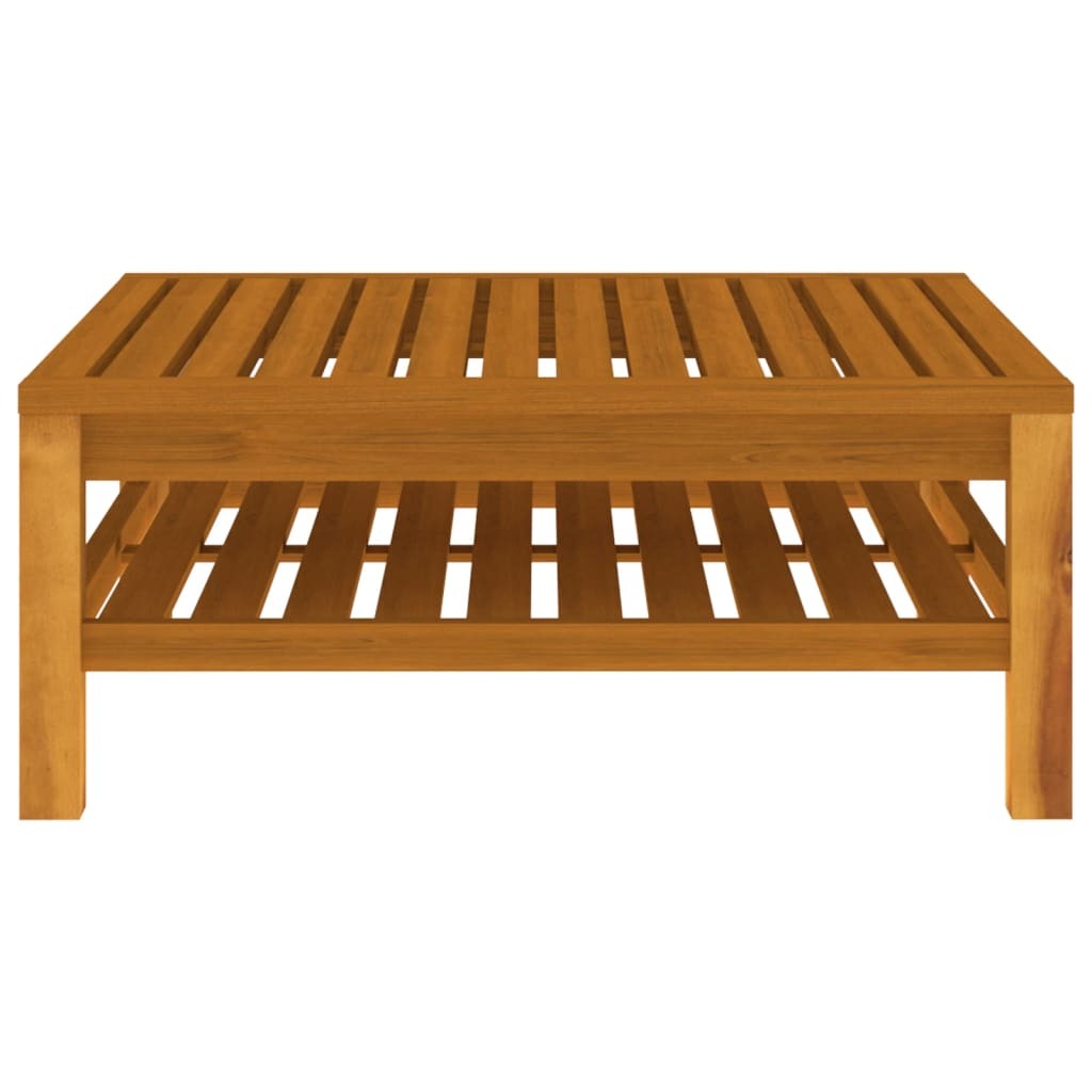 10 Piece Patio Lounge Set with Cream Cushion Solid Acacia Wood