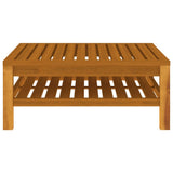 10 Piece Patio Lounge Set with Cream Cushion Solid Acacia Wood