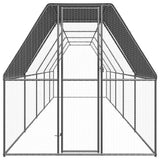 Outdoor Chicken Cage 6.6'x32.8'x6.6'Galvanized Steel